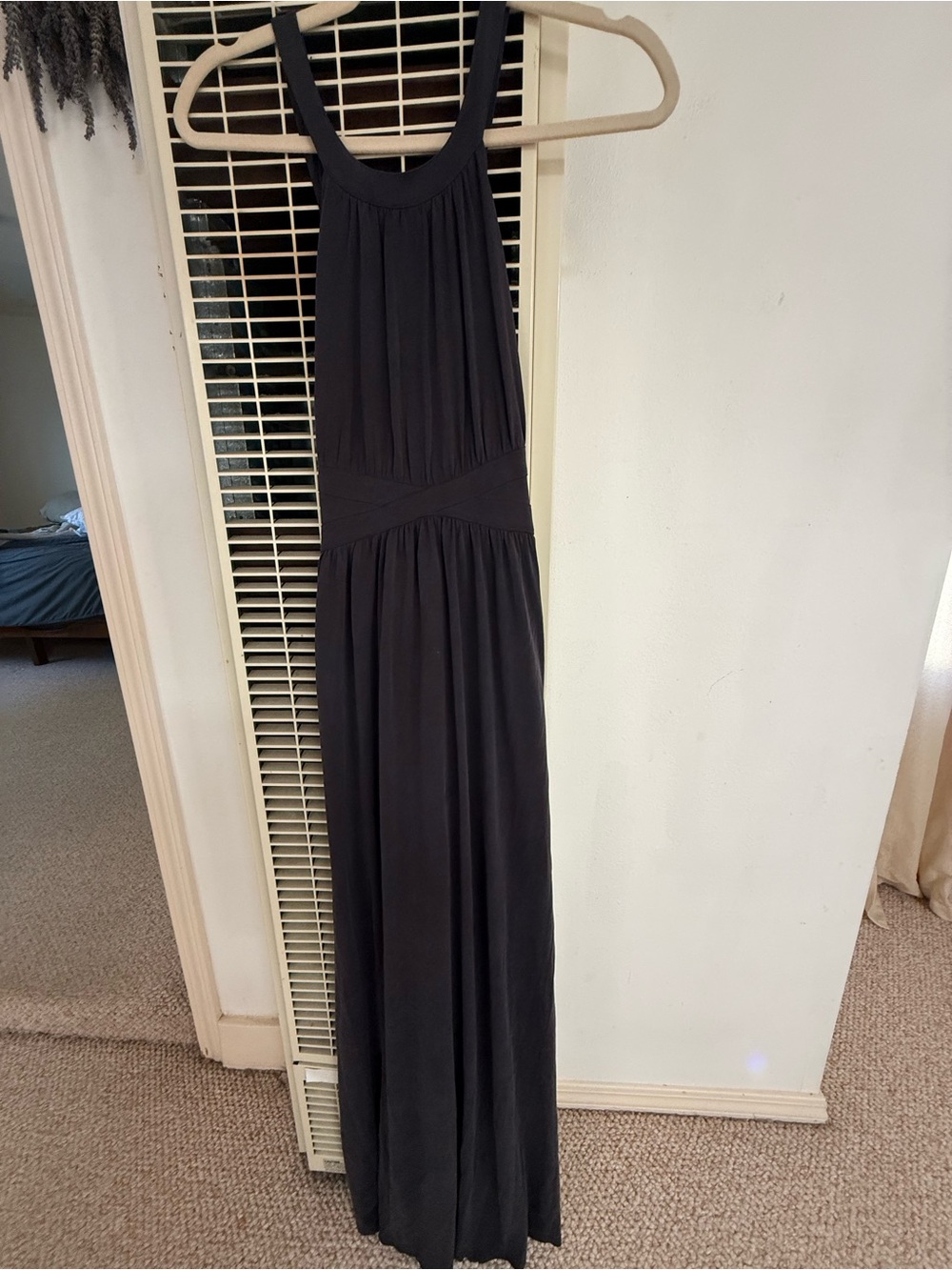 Silence + Noise Dark Gray Maxi Dress - Elegant Everyday Style